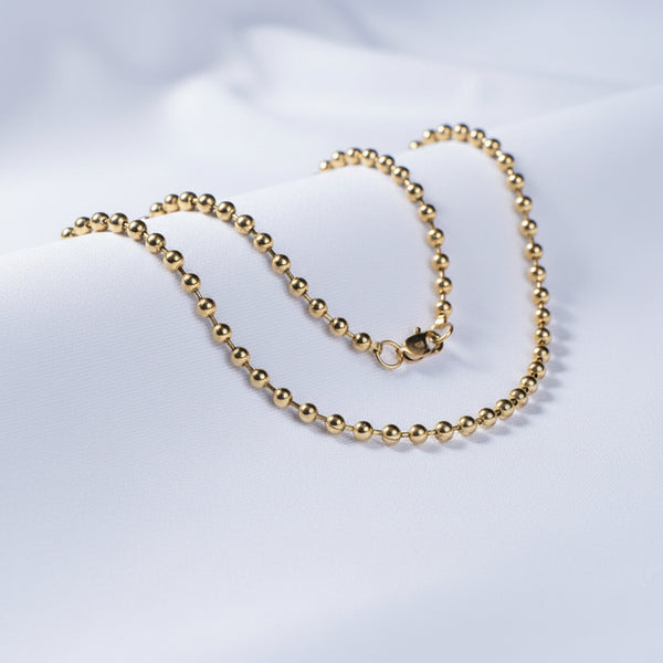 Cadena Militar joyeria en oro, oro laminado Leyfina -- accesorio elegante coleccion Leyfina
