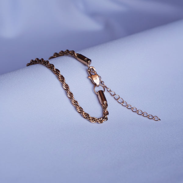 Pulsera laso rosa joyeria en oro, oro laminado Leyfina -- accesorio elegante coleccion Leyfina