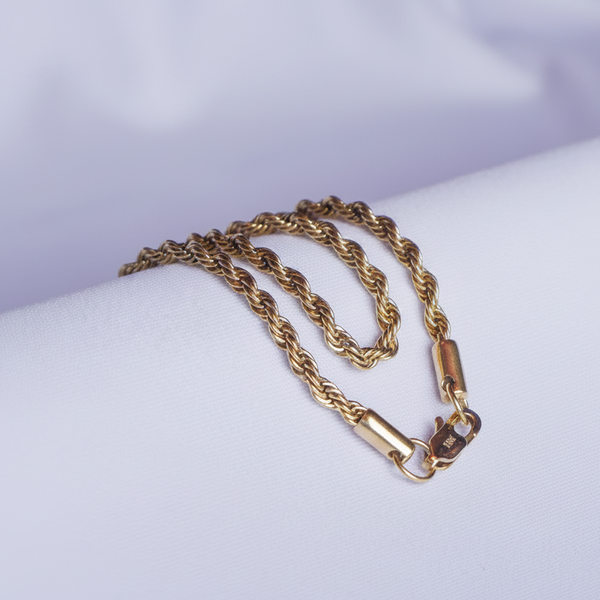 Tobillera Lazo, tobillera dorada para mujer en oro laminado 18K - LeyFina