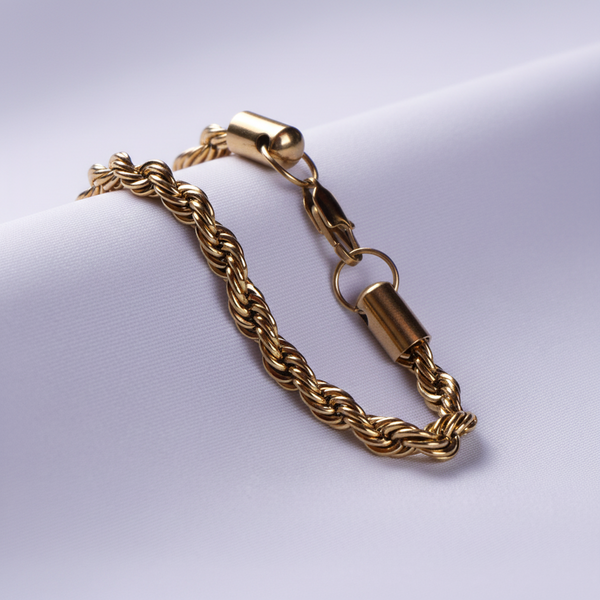 Pulso Lazo, pulso dorado para hombre en oro laminado 18K - LeyFina