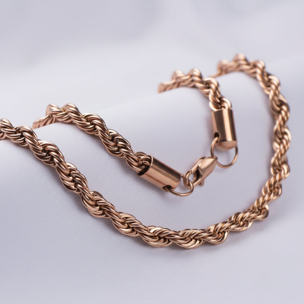 Set Lazo Rosa Dama en oro laminado 18K, joyería para regalar en ocasiones especiales - LeyFina