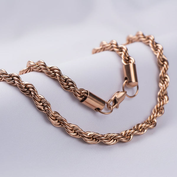 Set Lazo Rosa Dama en oro laminado 18K, joyería para regalar en ocasiones especiales - LeyFina