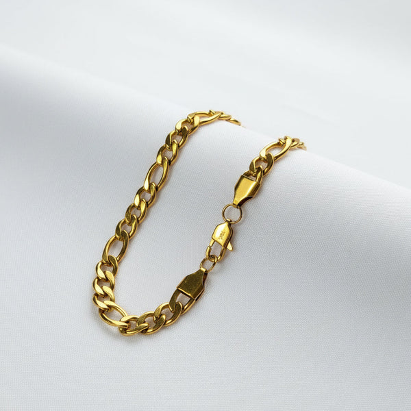 Set Cartier Fígaro puesto, tejido italiano en oro laminado 18K - LeyFina