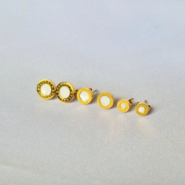 Aretes Bulgari en oro laminado 18K - LeyFina