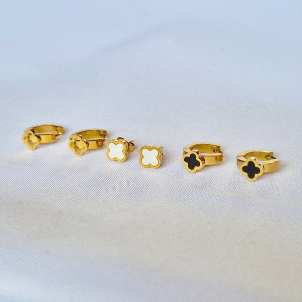 Aretes estilo lujoso oro laminado -- envio rapido Colombia Leyfina