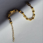 Pulsera ancla joyeria en oro, oro laminado Leyfina -- accesorio elegante coleccion Leyfina