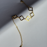 Pulsera Trébol Élite vista de cerca -- joyeria Leyfina Colombia