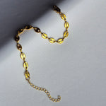 Pulso Grano de Café joyeria en oro, oro laminado Leyfina -- accesorio elegante coleccion Leyfina