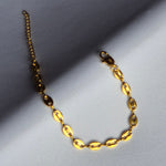 Pulso Grano de Café joyeria en oro, oro laminado Leyfina -- accesorio elegante coleccion Leyfina
