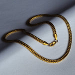 Cadena Escama joyeria en oro, oro laminado Leyfina -- accesorio elegante coleccion Leyfina