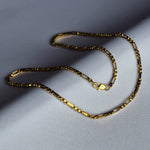 Cadena Cubos joyeria en oro, oro laminado Leyfina -- accesorio elegante coleccion Leyfina