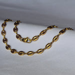 Cadena Espresso Luxe joyeria en oro, oro laminado Leyfina -- accesorio elegante coleccion Leyfina
