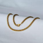 Cadena Trigo joyeria en oro, oro laminado Leyfina -- accesorio elegante coleccion Leyfina