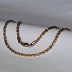 Cadena Lazo Rosa joyeria en oro, oro laminado Leyfina -- accesorio elegante coleccion Leyfina