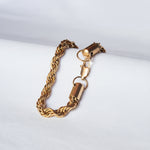 Pulso Lazo Rosa joyeria en oro, oro laminado Leyfina -- accesorio elegante coleccion Leyfina