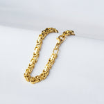 Pulso Rústico (Barbado) joyeria en oro, oro laminado Leyfina -- accesorio elegante coleccion Leyfina