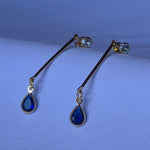 Arete gota azul
