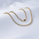 Cadena Militar joyeria en oro, oro laminado Leyfina -- accesorio elegante coleccion Leyfina
