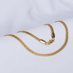 Set Chinesca Dama cadena y pulsera oro laminado -- combo regalo en oro Leyfina