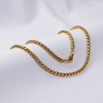 Cadena Trigo, cadena dorada en oro laminado 18K para hombre y mujer - LeyFina