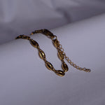 Pulso Grano de Café joyeria en oro, oro laminado Leyfina -- accesorio elegante coleccion Leyfina
