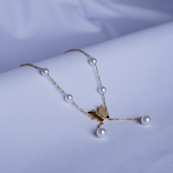 Tobillera Mariposas, tobillera dorada para mujer en oro laminado 18K - LeyFina
