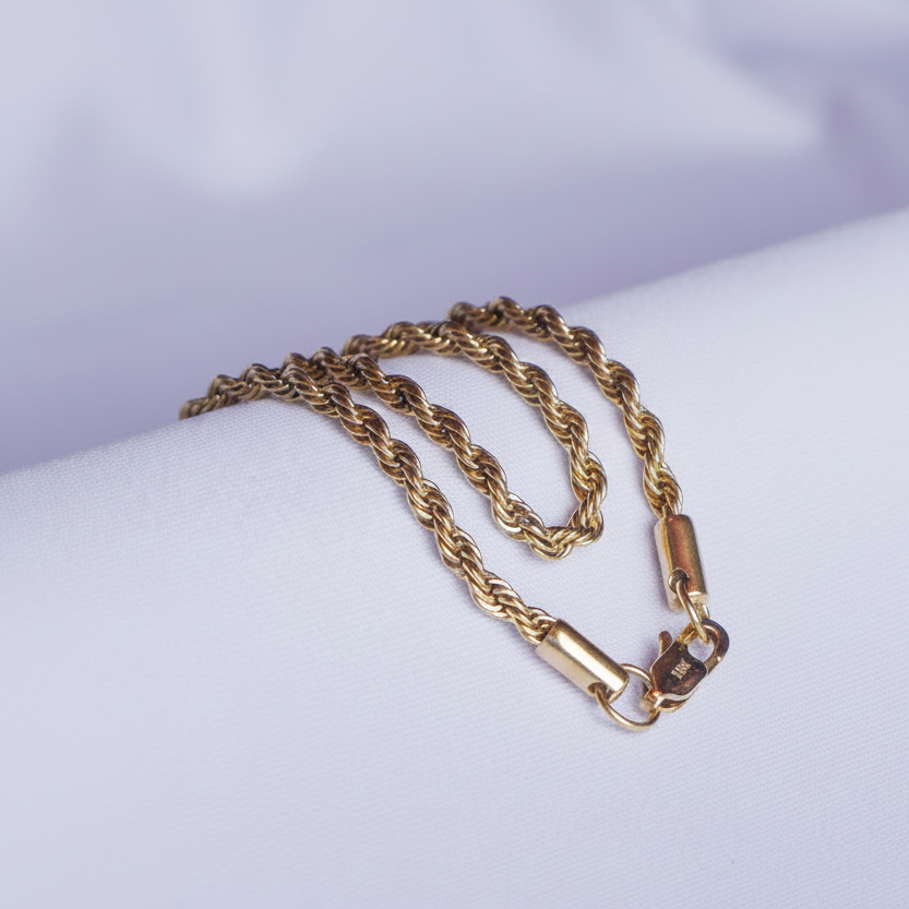 Tobillera Lazo, tobillera dorada para mujer en oro laminado 18K - LeyFina