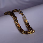 Pulso Rústico (Barbado) joyeria en oro, oro laminado Leyfina -- accesorio elegante coleccion Leyfina