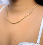 Cadena Trigo joyeria en oro, oro laminado Leyfina -- accesorio elegante coleccion Leyfina