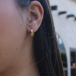 Aretes Trébol en estuche -- joyeria fina Leyfina