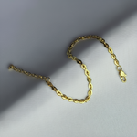 Pulsera Ojos, pulsera dorada para mujer en oro laminado 18K - LeyFina