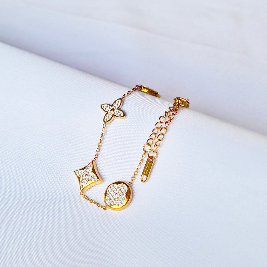 Pulsera Louis Vuitton Éclat joyeria en oro, oro laminado Leyfina -- accesorio elegante coleccion Leyfina