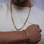 Cadena Rústica joyeria en oro, oro laminado Leyfina -- accesorio elegante coleccion Leyfina