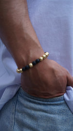 Manilla Italiana Diamantada 9 Balines joyeria en oro, oro laminado Leyfina -- accesorio elegante coleccion Leyfina