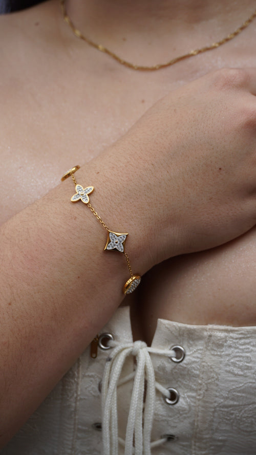 Pulsera Trebol Diamantado