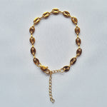 Pulso Grano de Café joyeria en oro, oro laminado Leyfina -- accesorio elegante coleccion Leyfina