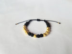 Manilla Italiana Diamantada 9 Balines joyeria en oro, oro laminado Leyfina -- accesorio elegante coleccion Leyfina